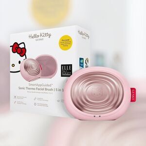 NEW Geske Hello Kitty Sonic Thermo Facial Brush 5 in1 Pro Level Smart App Guided